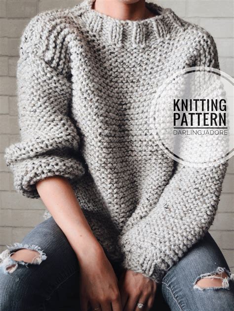 free chunky sweater patterns knitting.